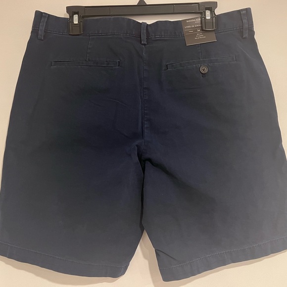 NWT Men's Banana Republic Blue Lived In Chino Shorts Size 34 Slim Fit 9” Inseam - Picture 2 of 5